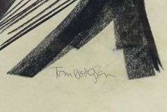 RARE PORTRAIT DRAWING/CARD BY TOM HODGSON