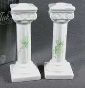 PAIR BELLEEK CANDLEHOLDERS