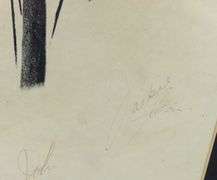 RARE PORTRAIT DRAWING/CARD BY TOM HODGSON