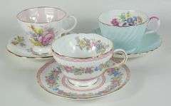 CUPS & SAUCERS; SERVING DISH