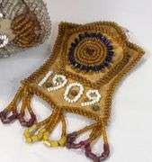 TWO PIECES ANTIQUE IROQUOIS BEADWORK