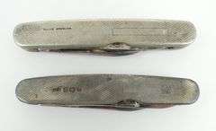 2 STERLING SILVER POCKET KNIVES