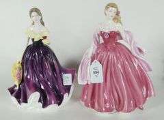 2 ROYAL DOULTON "PRETTY LADIES"