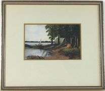 PAIR WATERCOLOURS BY W. ELLIS