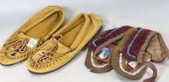 TWO PAIRS MOCCASINS