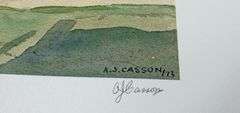 RARE LIMITED EDITION A.J. CASSON VOLUME "WATERCOLOURS"