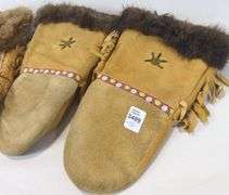 PAIR MOCCASINS & MITTENS
