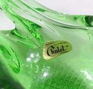 PAIR CHALET GLASS SWANS