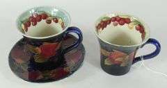 RARE MOORCROFT CUP & SAUCER