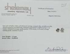 PAIR HEART-SHAPED DIAMOND EARRINGS