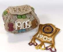 TWO PIECES ANTIQUE IROQUOIS BEADWORK