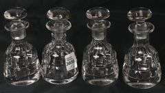 4 MATCHING CRYSTAL PERFUMES/COLOGNES