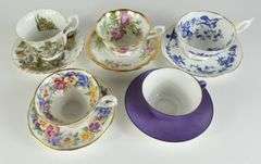 10 ENGLISH CUPS & SAUCERS