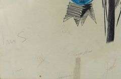 RARE PORTRAIT DRAWING/CARD BY TOM HODGSON