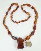 2 AMBER NECKLACES