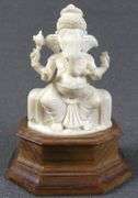 IVORY GANESHA CABINET FIGURE