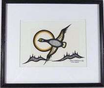 TWO ACRYLICS BY WALLY KAKEPETUM