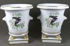 PAIR MAGNIFICENT PORCELAIN URNS