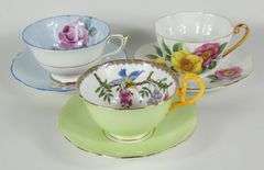 CUPS & SAUCERS; SERVING DISH