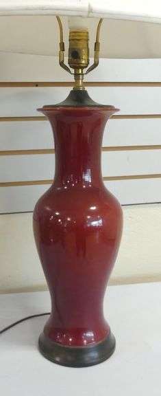 CHINESE POTTERY TABLE LAMP