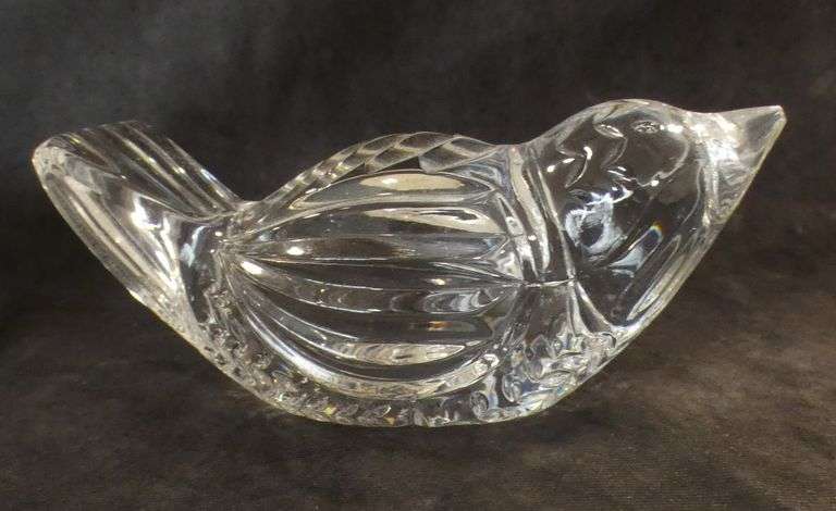 THREE WATERFORD PAPERWEIGHTS AND PLATE