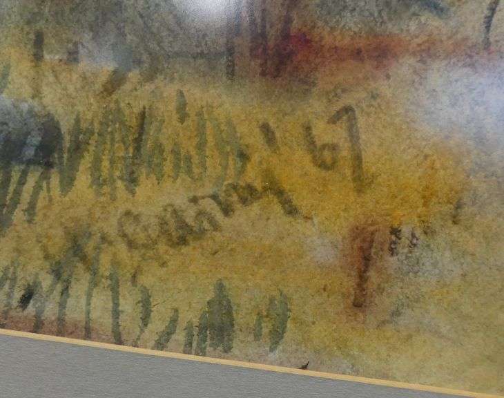 FRAMED DAINIS MIEZAJS WATERCOLOUR