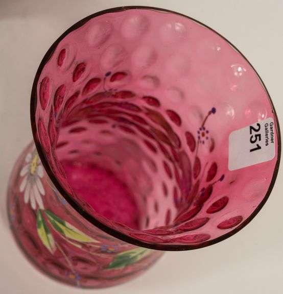 CRANBERRY GLASS CELERY CRUET