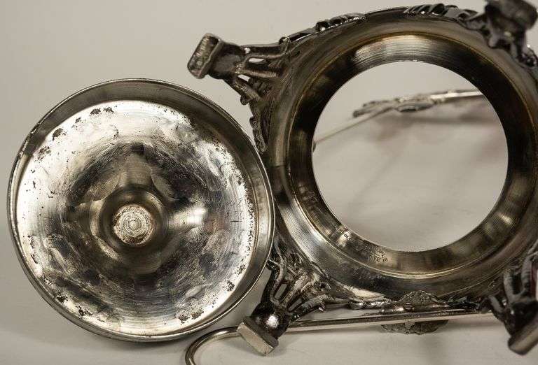 CRANBERRY GLASS PICKLE CRUET