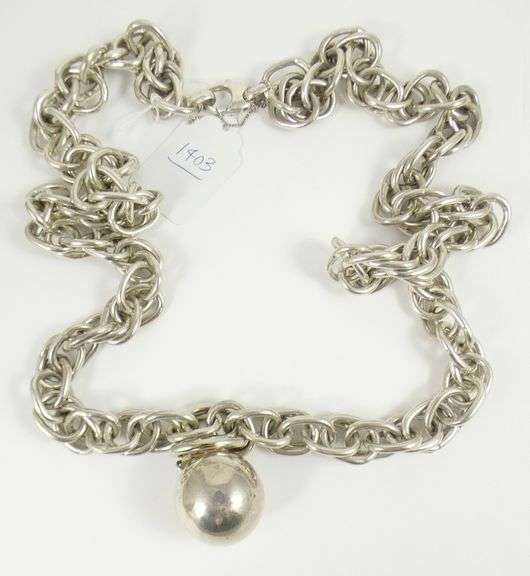 IMPRESSIVE HEAVY STERLING NECKLACE