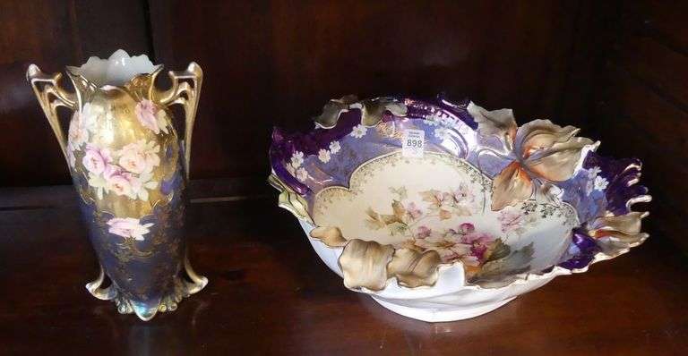 THREE PIECES OF ANTIQUE GERMAN PORCELAIN