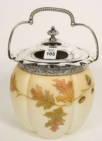 SATIN GLASS BISCUIT BARREL