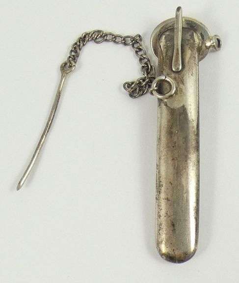 ANTIQUE SILVER LAPEL POSY HOLDER