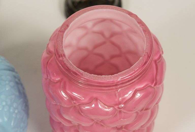 THREE CASED GLASS SUGAR CASTERS