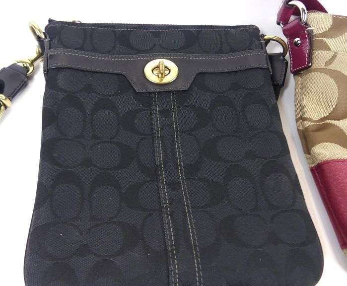 TWO COACH CROSSBODY SHOULDER BAGS