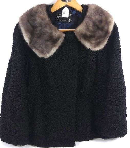 BLACK PERSIAN LAMB FUR JACKET