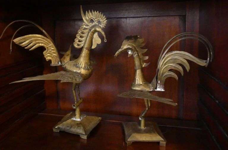 FOUR UNIQUE BRASS FIGURINES