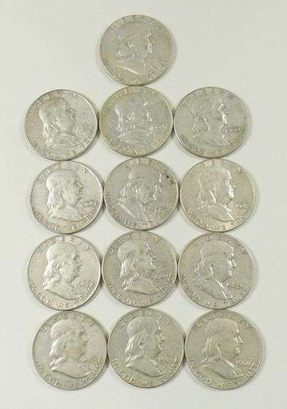 13 U.S. SILVER HALF-DOLLARS