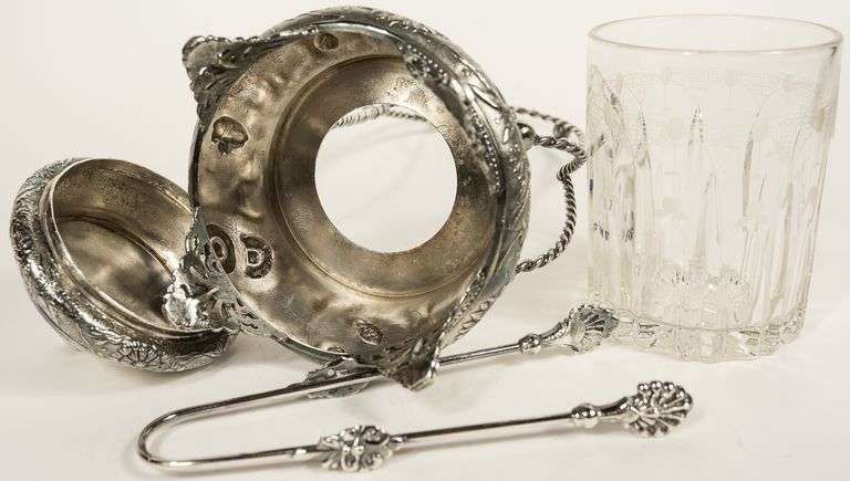 ETCHED GLASS PICKLE CRUET