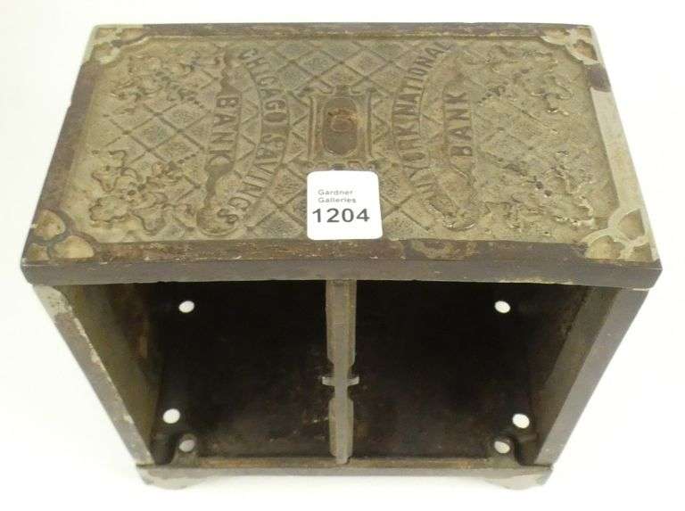 DOUBLE-DOOR CAST IRON COIN BANK