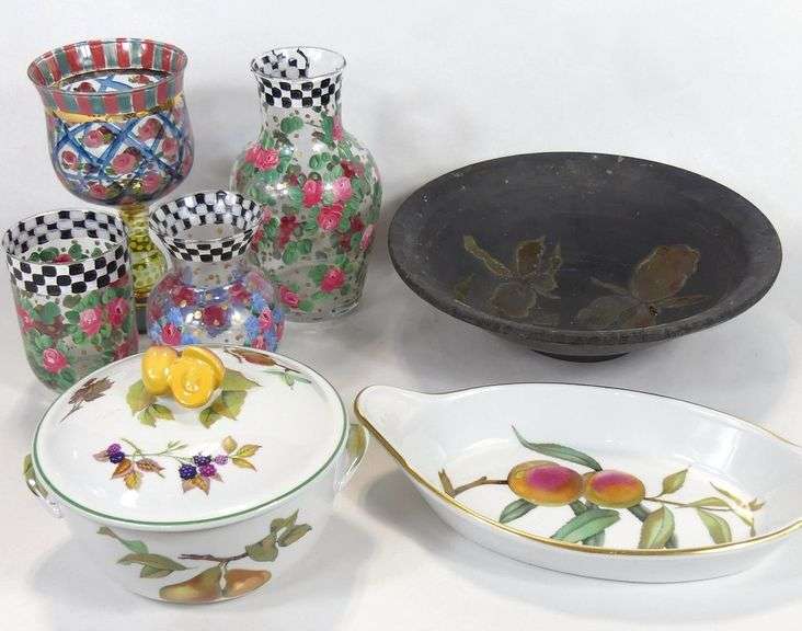 EVESHAM CHINA, GLASSWARE, KITCHENWARE, ETC.
