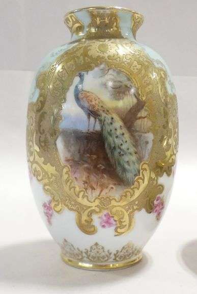 R.S. PRUSSIA DRESSER BOX AND ROYAL BAYREUTH VASE