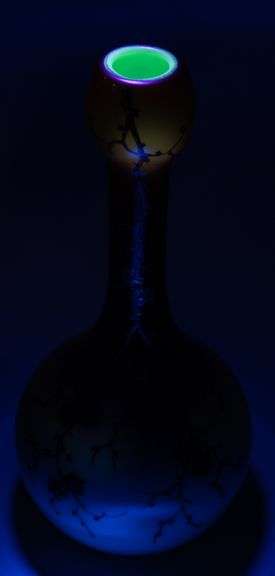 TWO CASED GLASS VASES