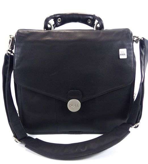 DELL BLACK LEATHER BAG
