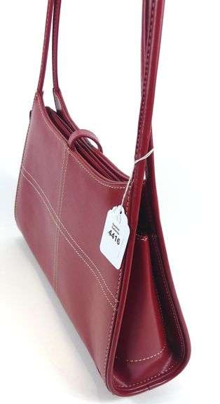 RED LEATHER SHOULDER BAG