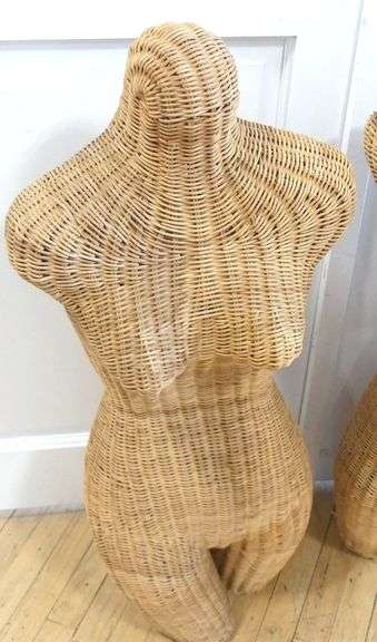 PAIR WICKER MANNEQUINS