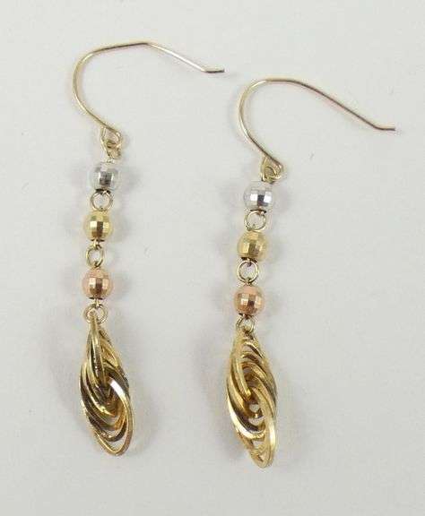 PAIR GOLD EARRINGS