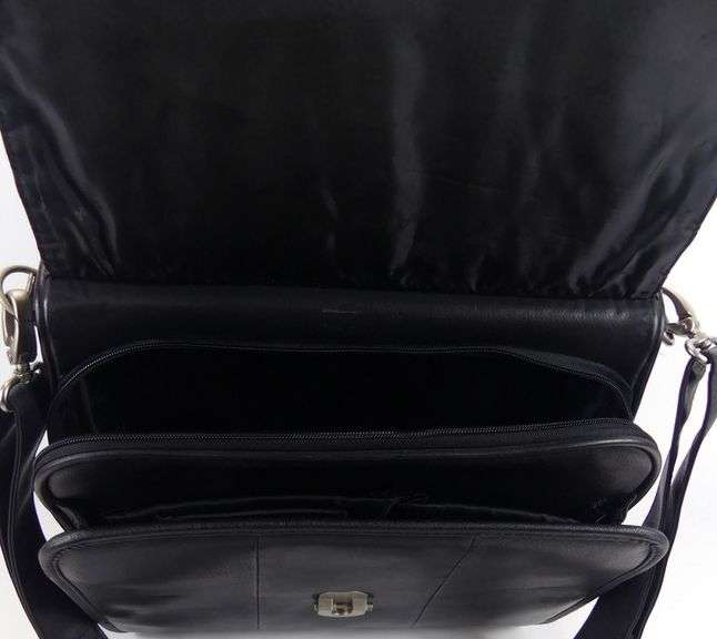 DELL BLACK LEATHER BAG