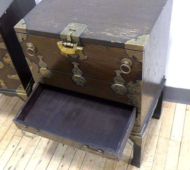 PAIR OF ASIAN LAMP COMMODES