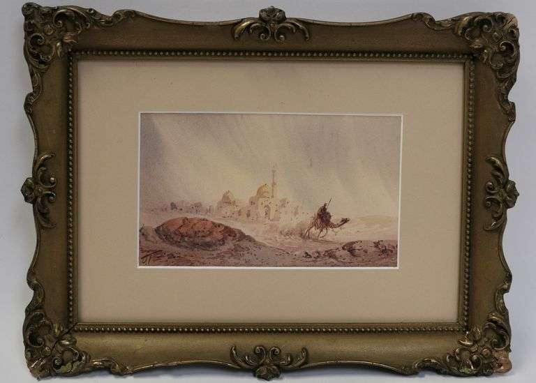 WATERCOLOUR INITIALED O.F.