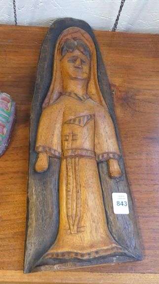 WOOD CARVING AND WALL PLAQUE